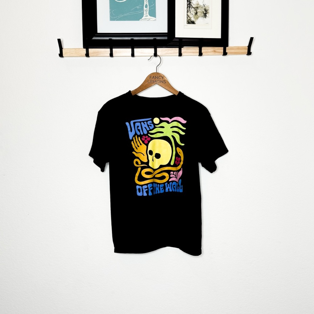Vans Off The Wall Skull Graphic T-Shirt Black Men’s Size M